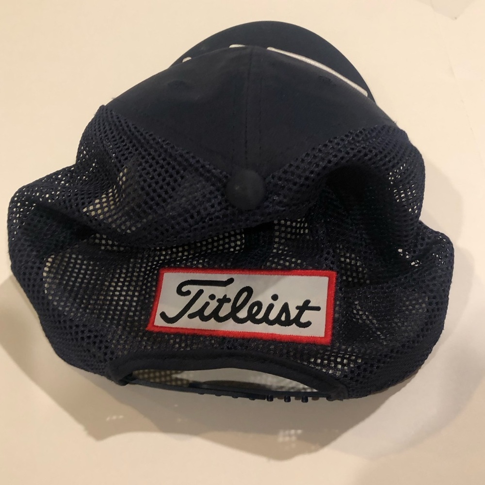TITLEIST PRO V1 Hat Cap Flex FITTED L-XL Navy Blue Jersey 3D Logo - Picture 9 of 11